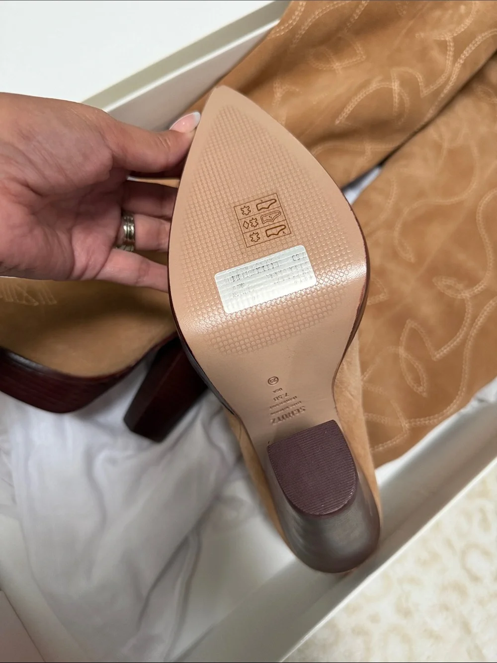 SCHUTZ Tan Suede Over-the-Knee Platform Boots